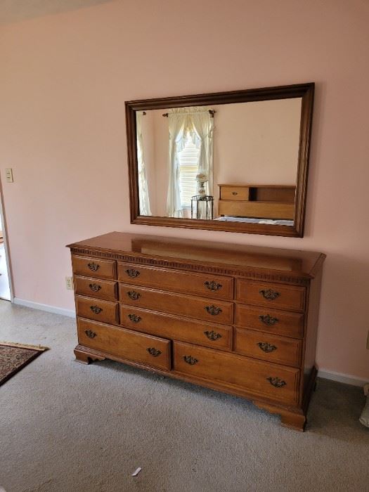 Dresser and detached mirror part of master suite. Circa 1960