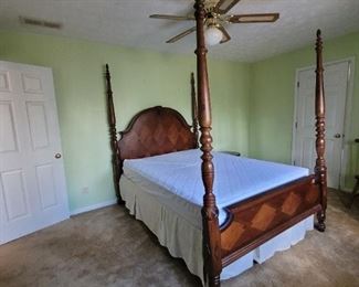 Antique, queen size four-poster bed