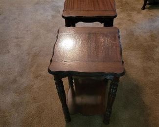 Antique end tables--(4) total