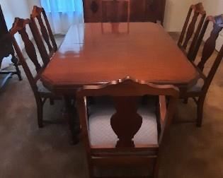 Antique dining room suite