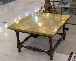 Brass top table!  Very unique.