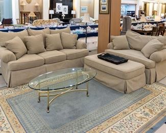 Bernhardt LIKE NEW sofa, over sized chair and ottoman. Perfect condition. 