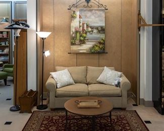 This sofa sleeper has the new 'blow up' mattress hidden away.  Much more comfortable than your average sofa bed.