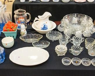 Homer Laughlin pitcher and bowl.