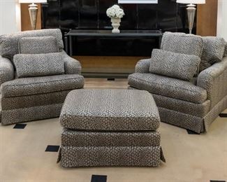 I have many favorites in this sale - but these two are at the top of the list!  These are new Hickory Furniture chairs and ottoman.  The arm covers are still packaged.  So comfortable and so nice!