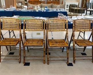 4 rattan folding chairs!