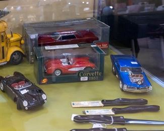 Cutco knives, metal cars....