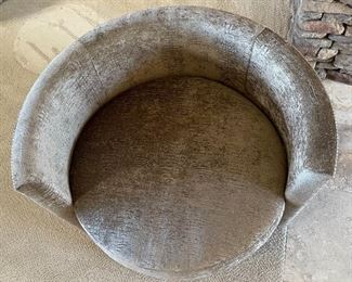 2pc Rene Cazares Contemporary Club Chairs PAIR CoCo Swivel Crocodilian Seaweed RC	27 x 41 x 41in	HxWxD
