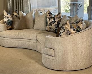 Rene Cazares Contemporary Curved Sectional Sofa Couch RC	 x 122 x 54in	HxWxD