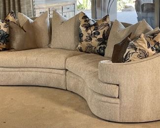 Rene Cazares Contemporary Curved Sectional Sofa Couch RC	 x 122 x 54in	HxWxD