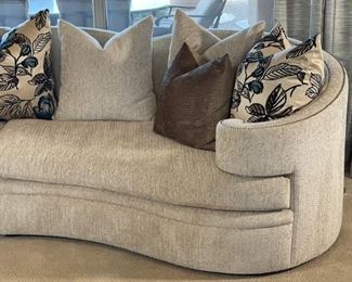 Rene Cazares Contemporary Curved Sectional Sofa Couch RC	 x 122 x 54in	HxWxD