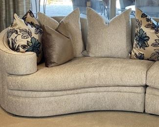 Rene Cazares Contemporary Curved Sectional Sofa Couch RC	 x 122 x 54in	HxWxD