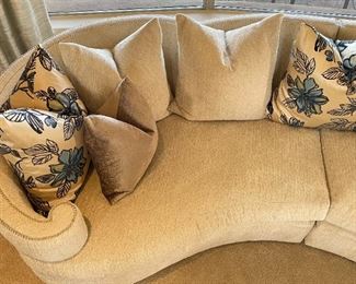 Rene Cazares Contemporary Curved Sectional Sofa Couch RC	 x 122 x 54in	HxWxD