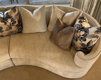 Rene Cazares Contemporary Curved Sectional Sofa Couch RC	 x 122 x 54in	HxWxD