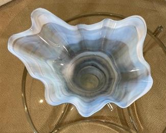 Bob Meyers Studio Art Glass Ocean Breeze Hand Blown	14 x 18 x 12in	HxWxD
