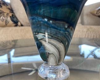 Bob Meyers Studio Art Glass Ocean Breeze Hand Blown	14 x 18 x 12in	HxWxD

