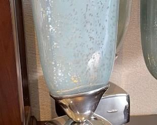 3pc Interlude Glass & Pewter Decor Vases	Largest: 24.5 x 10 x 5in	HxWxD
