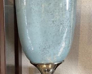 3pc Interlude Glass & Pewter Decor Vases	Largest: 24.5 x 10 x 5in	HxWxD
