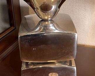 3pc Interlude Glass & Pewter Decor Vases	Largest: 24.5 x 10 x 5in	HxWxD
