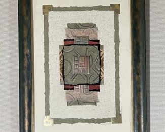 Genesis II Art  Mixed Media Textured Painting Joy Broe	Frame: 35 x 26in	

