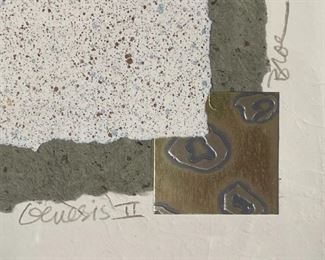 Genesis II Art  Mixed Media Textured Painting Joy Broe	Frame: 35 x 26in	
