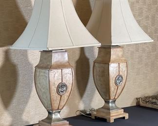 2pc Trophy Style Lamps PAIR	38 x 9 x 19in	HxWxD

