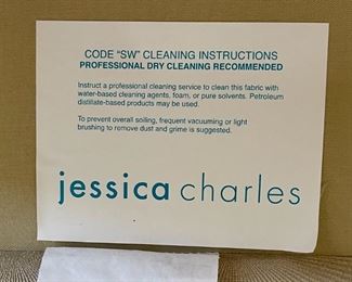 3pc Jessica Charles Chairs & Ottoman Crosby Upholstered  Swivel Chair PAIR	Chair: 36 x 33 x 35in Ottoman: 16 x 25.5 x 20in	HxWxD
