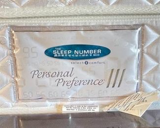 King Contemporary Dark Wood Bed with Select Comfort Personal Preference Mattress	Frame: 63 x 80 x 90 Mattress: 78x77In	HxWxD
