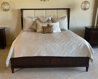 King Contemporary Dark Wood Bed with Select Comfort Personal Preference Mattress	Frame: 63 x 80 x 90 Mattress: 78x77In	HxWxD
