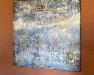 Huge Alexandra Reid Mixed Media Art Work Painting	60x60x2.5in	HxWxD
