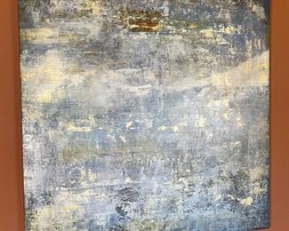 Huge Alexandra Reid Mixed Media Art Work Painting	60x60x2.5in	HxWxD
