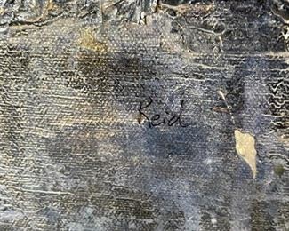 Huge Alexandra Reid Mixed Media Art Work Painting	60x60x2.5in	HxWxD
