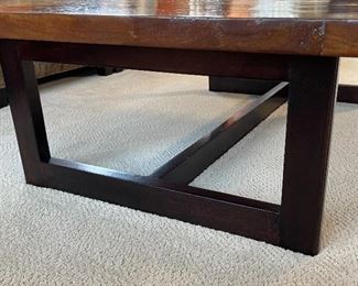 Desert Modern Burl Wood Coffee Table	17 x 45.5 x 62in	HxWxD
