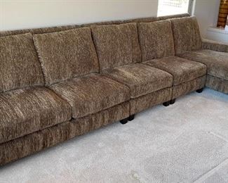 Lee Fabric Sectional Sofa Couch Traditional Oscar Brown	38 x 1 50 x 44in	HxWxD
