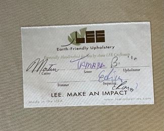 Lee Fabric Sectional Sofa Couch Traditional Oscar Brown	38 x 1 50 x 44in	HxWxD
