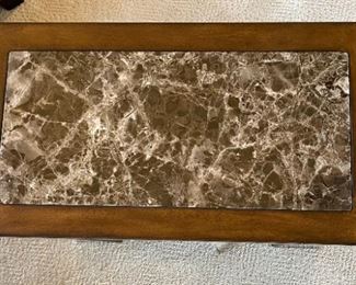 1pc Marble Top End Table Magazine Rack	24 x 14 x 26in	HxWxD
