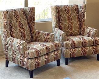 2pc Huntington House Modern Wingback Chairs PAIR	42 x 32 x 36in	HxWxD
