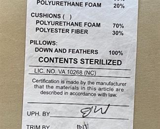 2pc Huntington House Modern Wingback Chairs PAIR	42 x 32 x 36in	HxWxD
