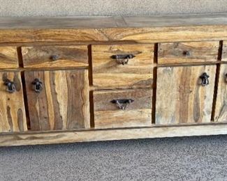 Rustic Wood Outdoor Patio Cabinet	35.5 x 93.5 x 18in	HxWxD
