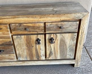 Rustic Wood Outdoor Patio Cabinet	35.5 x 93.5 x 18in	HxWxD
