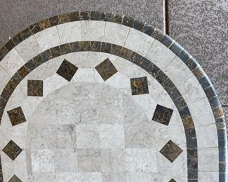 7pc Malin Mosaic Tile Top Patio Table & Chairs	Table: 28 x 42 x 84in	HxWxD
