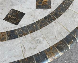 7pc Malin Mosaic Tile Top Patio Table & Chairs	Table: 28 x 42 x 84in	HxWxD
