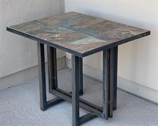 Slate Top Outdoor end table	22 x 22 x 27.5in	HxWxD
