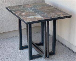 Slate Top Outdoor end table	22 x 22 x 27.5in	HxWxD
