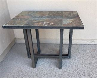 Slate Top Outdoor end table	22 x 22 x 27.5in	HxWxD

