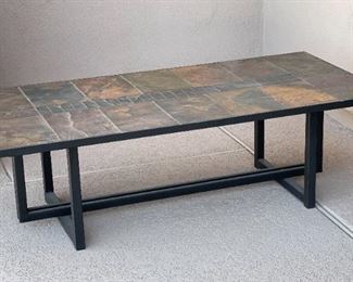 Slate Top Outdoor Coffee  table	17 x 27 x 55in	HxWxD
