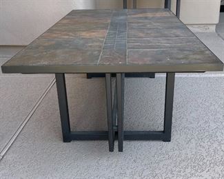 Slate Top Outdoor Coffee  table	17 x 27 x 55in	HxWxD

