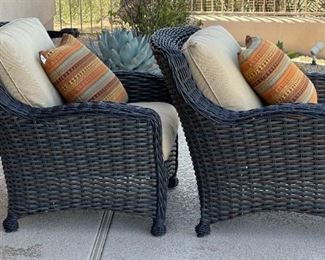 2pc All Weather Wicker Patio Chairs	34 x 35 x 34in	HxWxD
