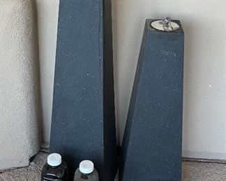 Iron Frame Glass top Counter Height Table	41 x 29.25in diameter	
