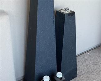 Iron Frame Glass top Counter Height Table	41 x 29.25in diameter	
